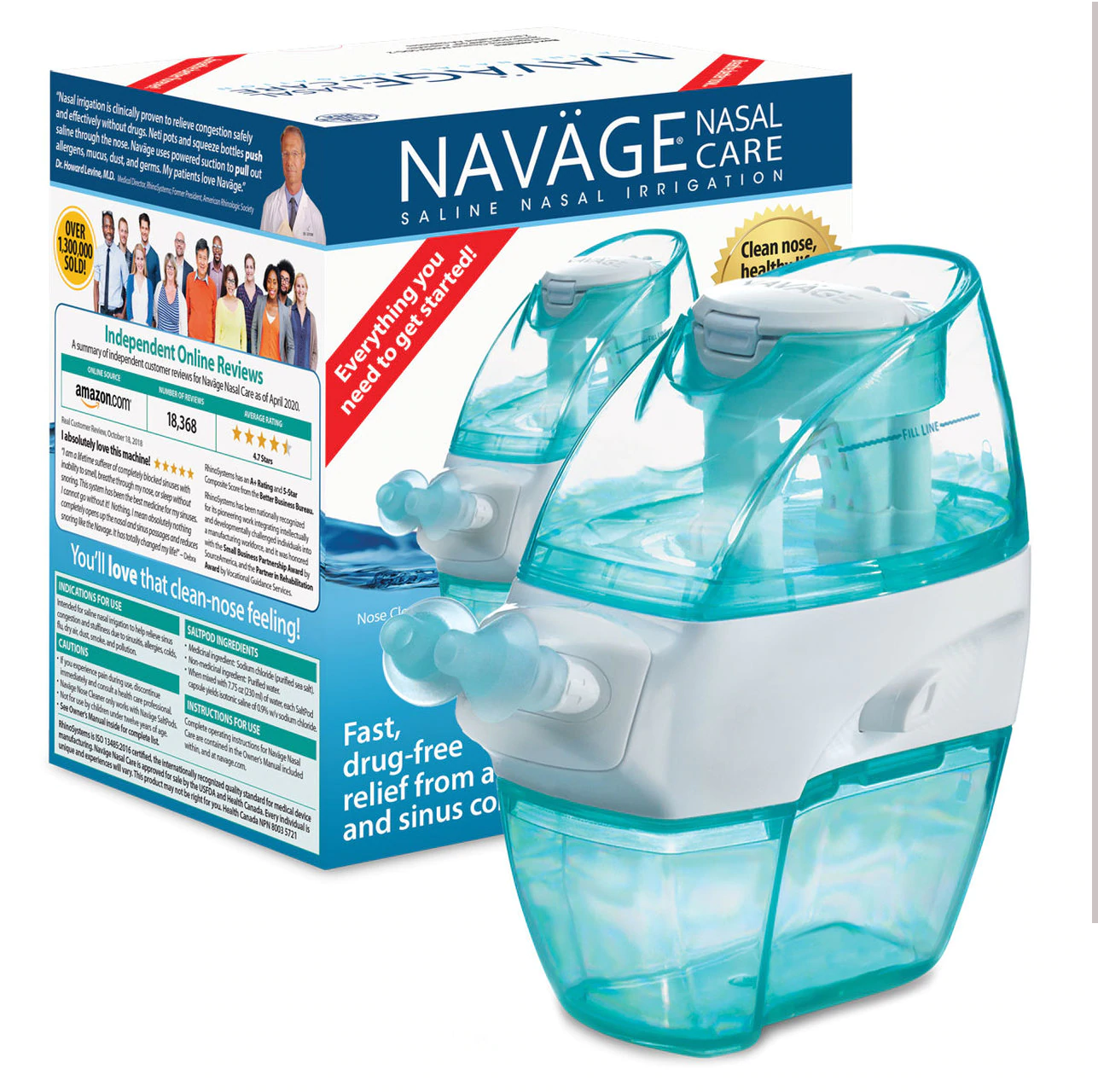 Navage Powered Nasal Irrigation Starter Bundle